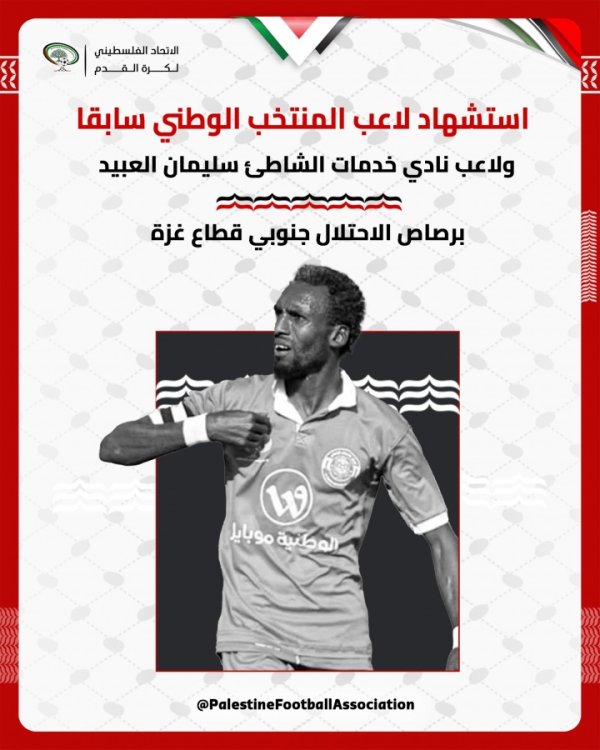 以色列袭击以来，巴勒斯坦足球界已有321人丧生，体育界662人遇难