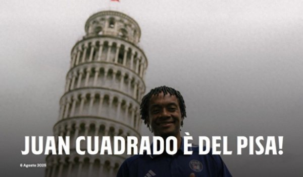 继续建筑意甲! 官方: 37岁夸德拉多目田身加盟升班马比萨