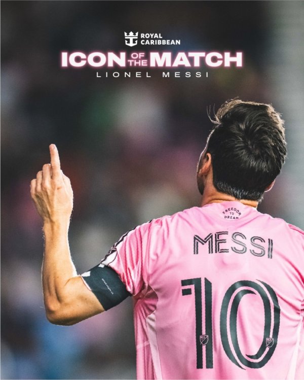 传射立功！梅西当选迈阿密外洋vs洛杉矶星河最好球员