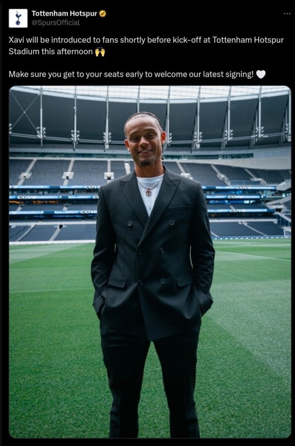 热刺官方：球队将在本轮主场运行前为哈维-西蒙斯进行亮相庆典