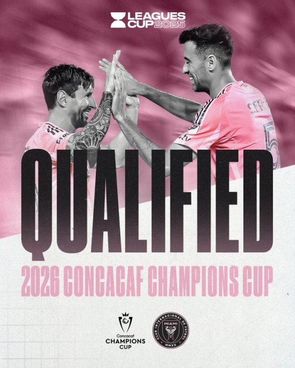 进定约杯决赛！官方：迈阿密海外获取下赛季中北好意思冠军杯经验