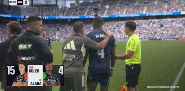 8个后卫全上一遍！10人皇马补时换上阿拉巴，621阵型全力死守！