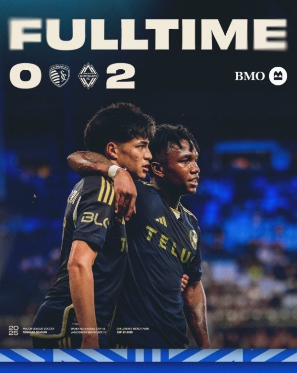 好意思职联-温哥华白浪2-0堪萨斯城，穆勒因踝要害伤势缺席