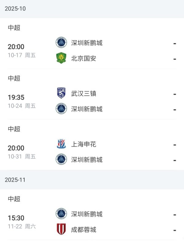 地狱难度！积分榜：新鹏城仅普及左迁区2分，将战国安+申花+蓉城