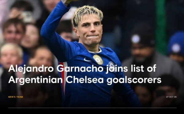 曾为切尔西进球的阿根廷球员：贝隆、克雷斯波在列，加纳乔第6东说念主