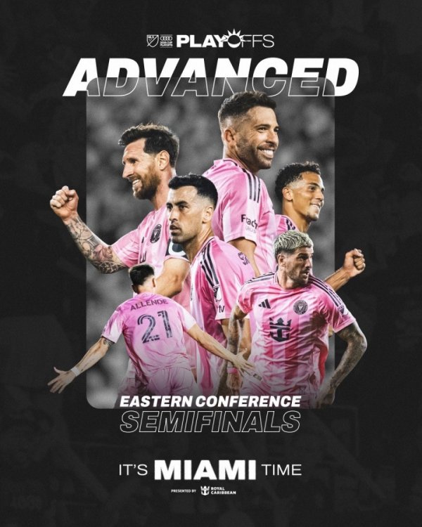 迈阿密历史首次在季后赛中晋级！梅西加盟前，迈阿密还是垫底球队